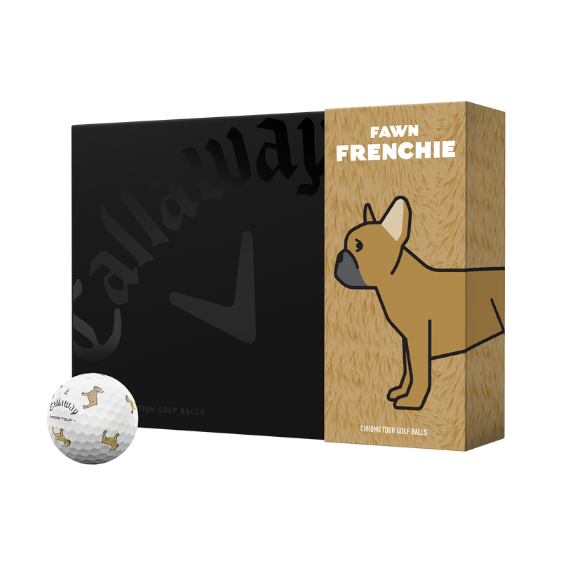 Chrome Tour « Small Dogs » : Balles de golf Bulldog français couleur fauve - View 1