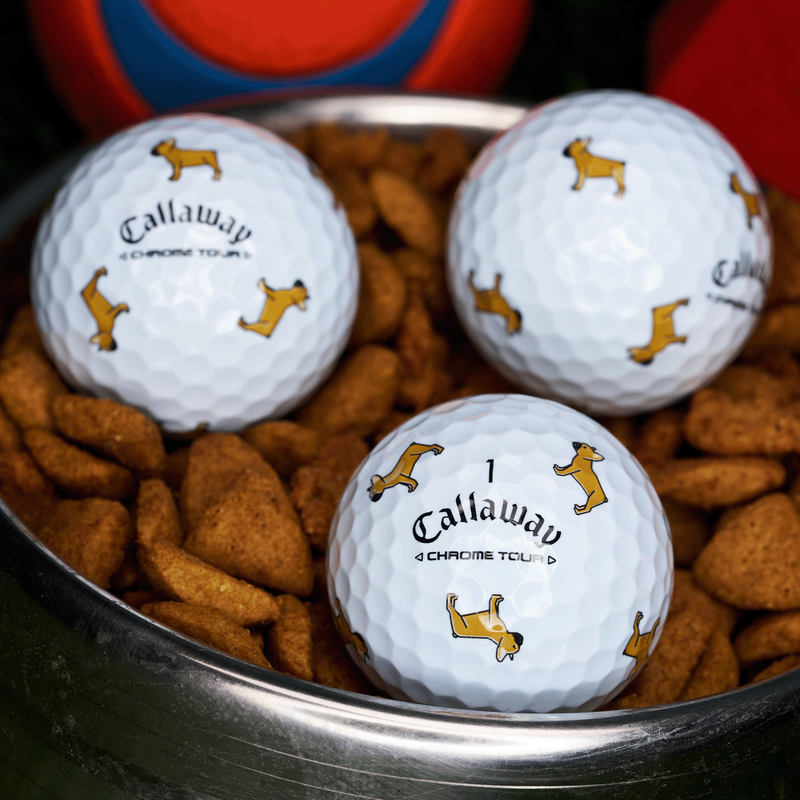 Chrome Tour « Small Dogs » : Balles de golf Bulldog français couleur fauve - View 3